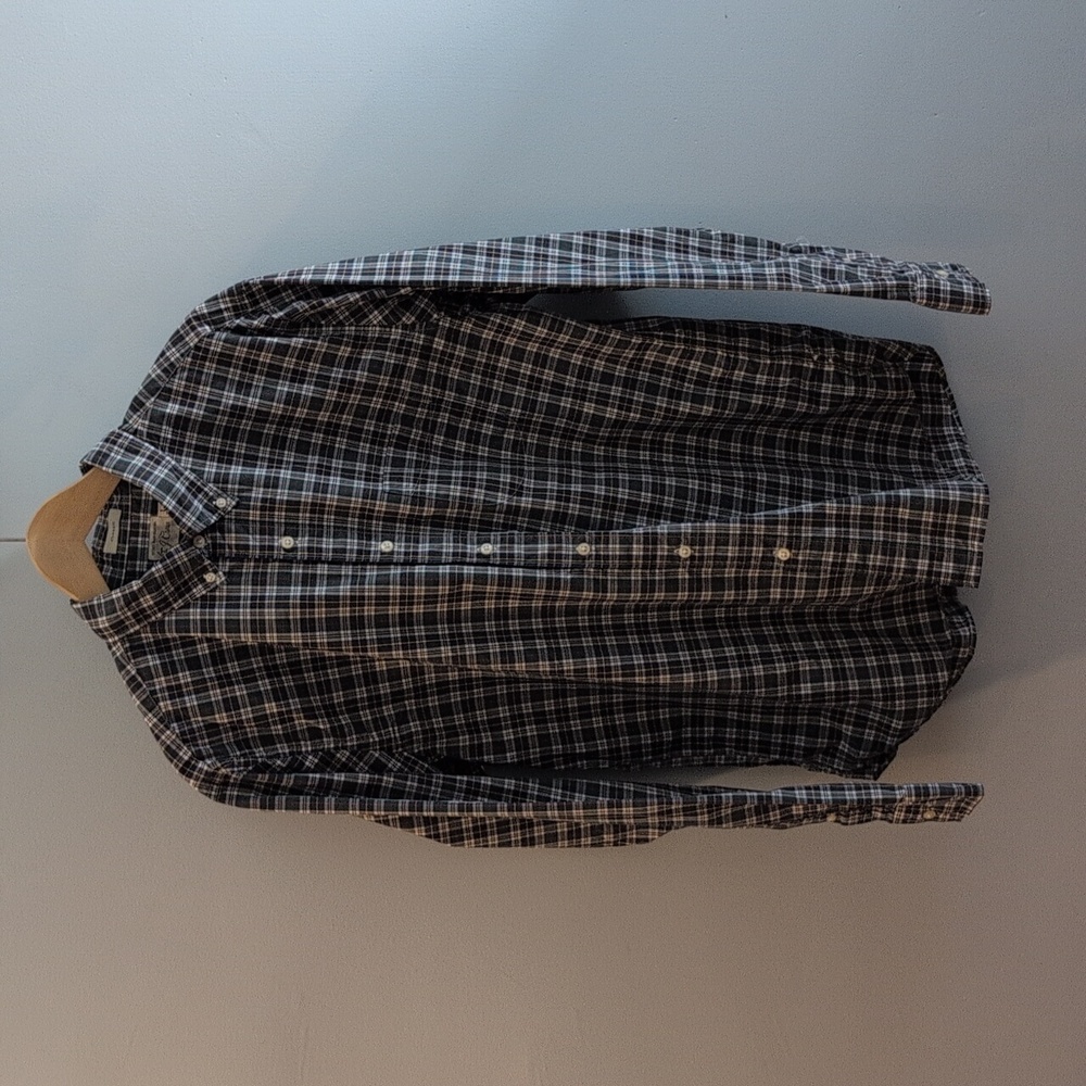 J. Crew Men's Large Classic Fit Long Sleeve Plaid Shirt Style #BJ705